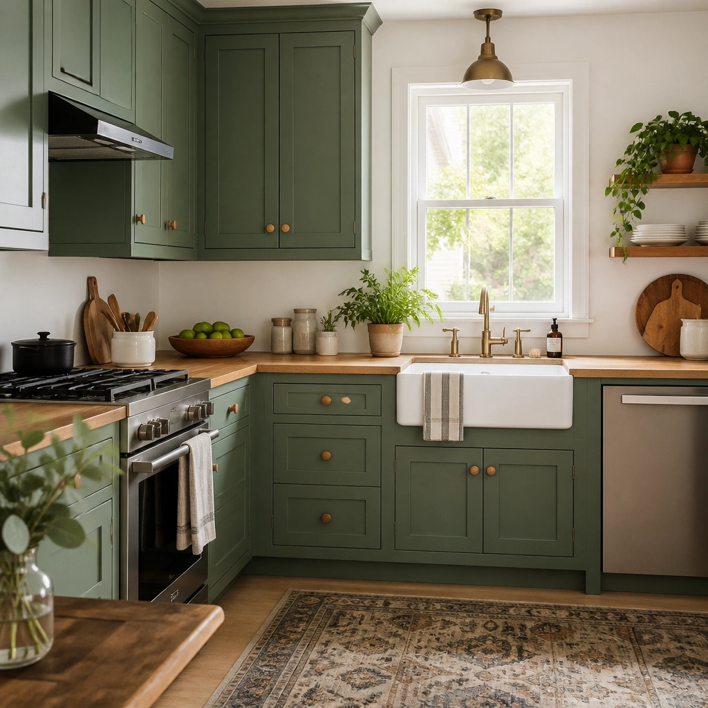 Affordable Budget Green Kitchen Cabinets Ideas