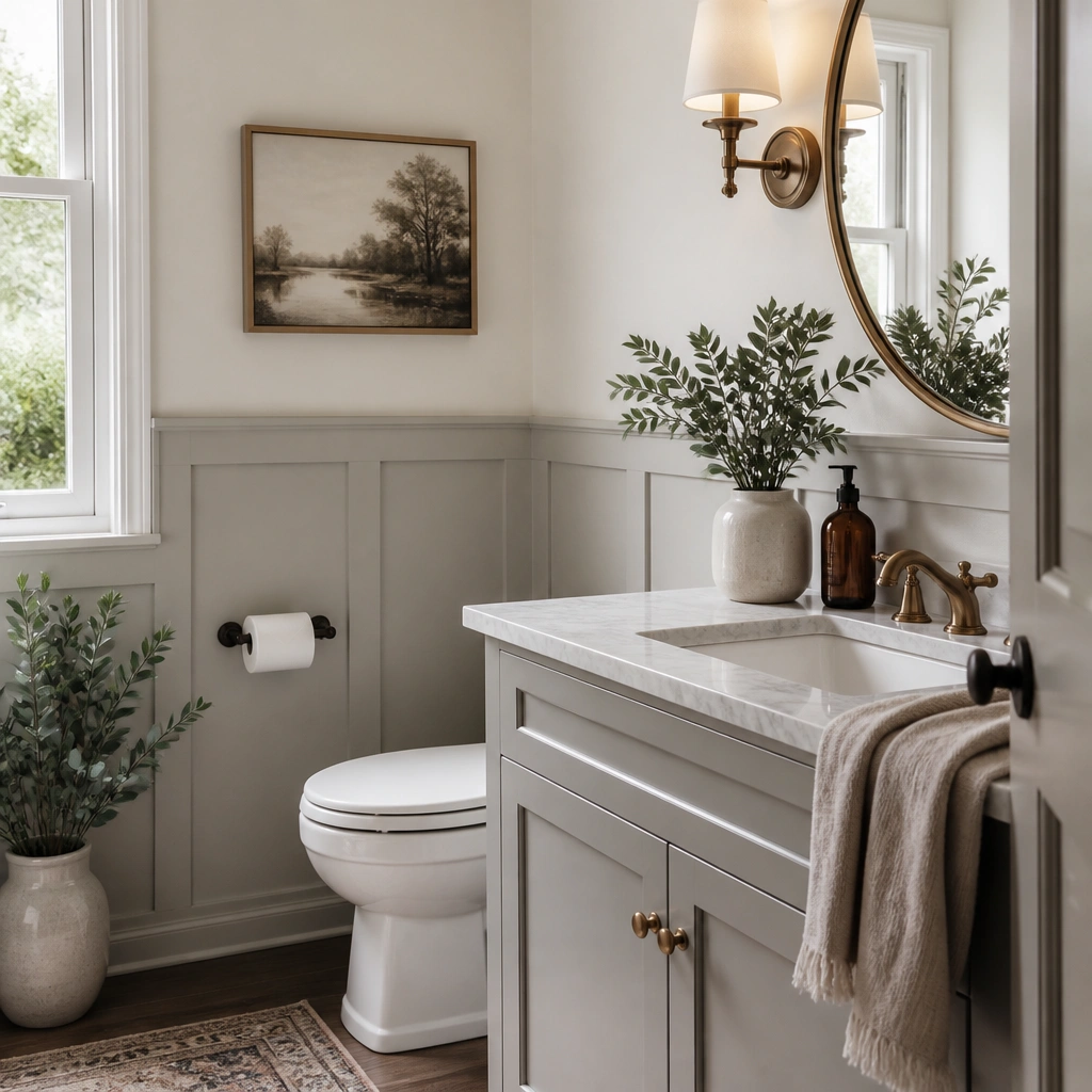 Year-Round Half Bathroom Decor Ideas (Evergreen)