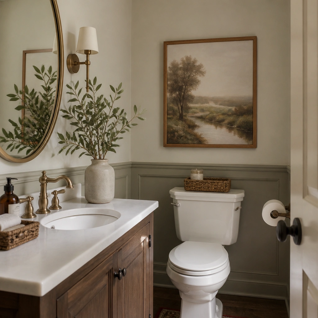 Year-Round Half Bathroom Decor Ideas (Evergreen)