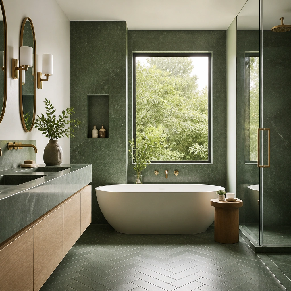 Expensive-Looking Green Bathroom Ideas