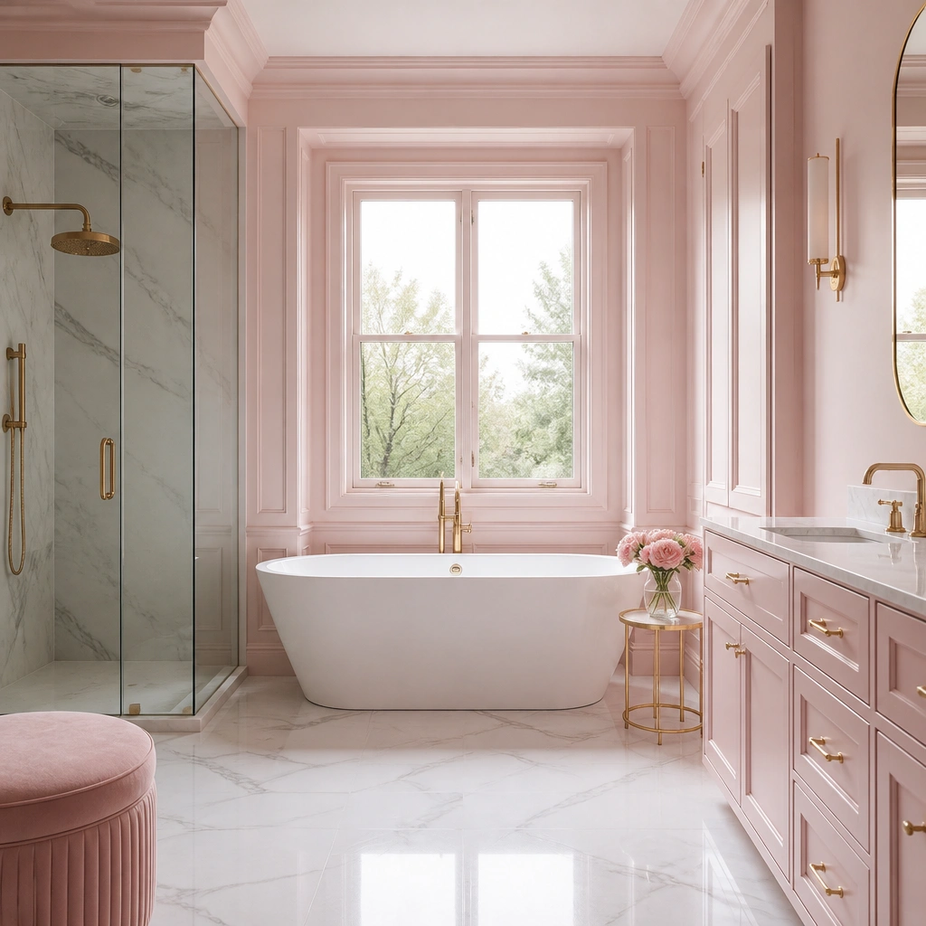 Expensive-Looking Pink Bathroom Ideas