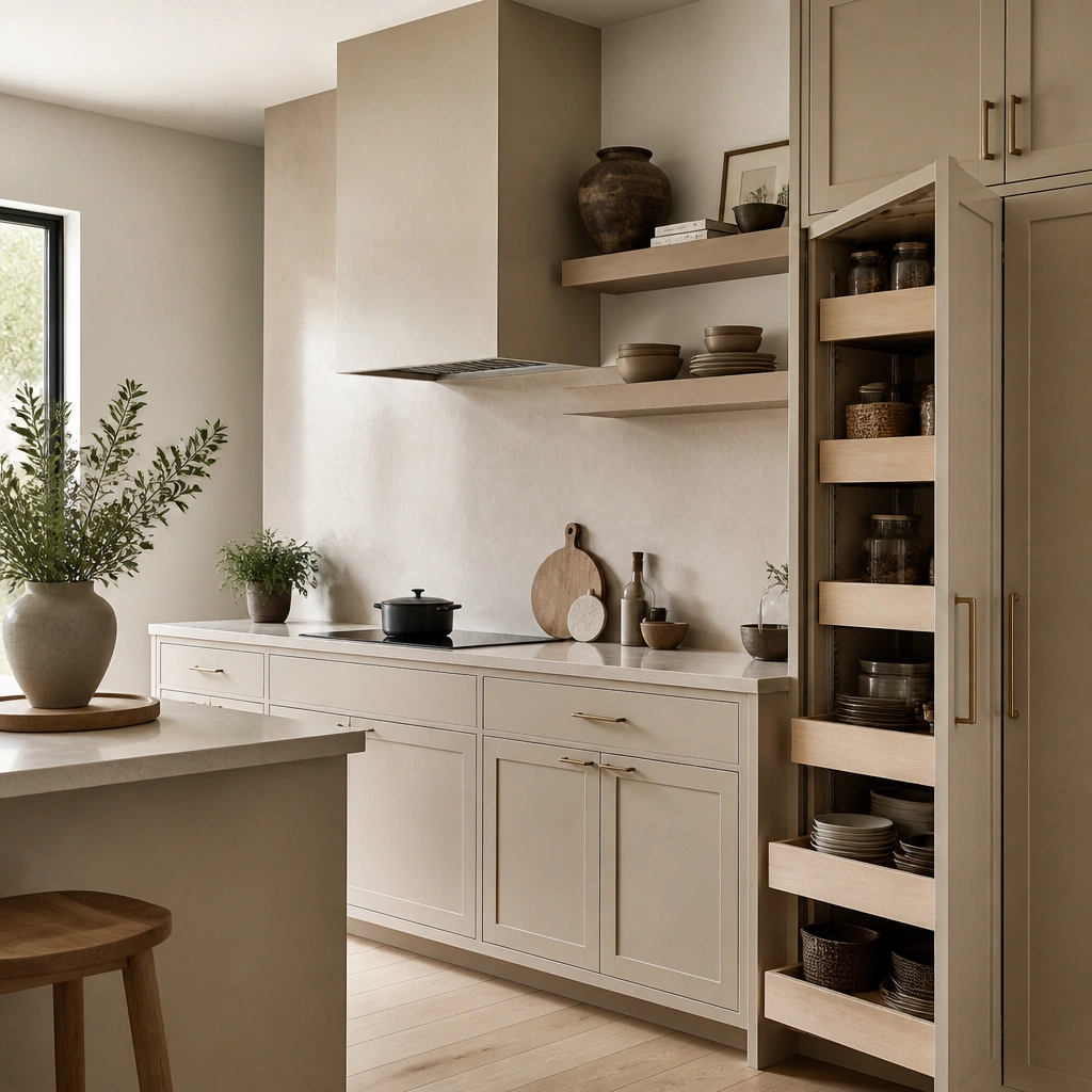 Beige Kitchen Ideas With Storage