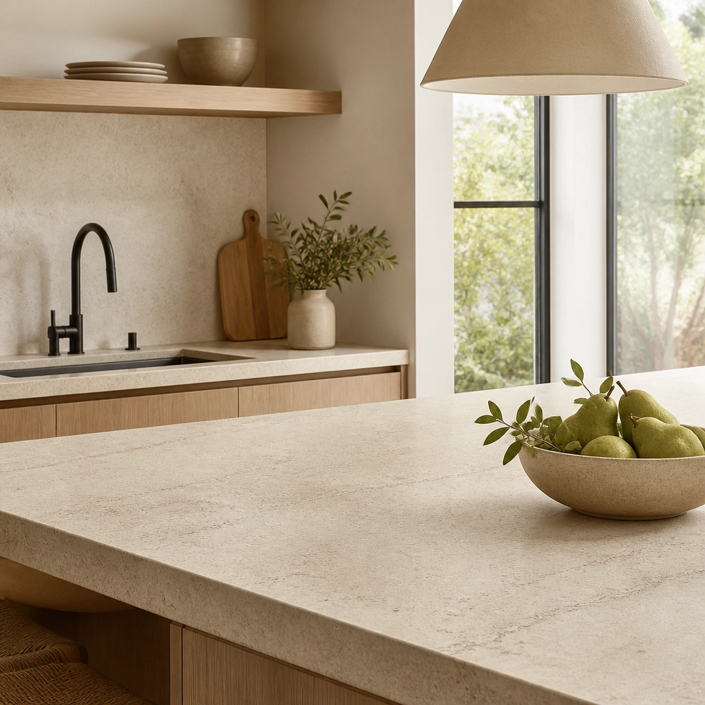 Low-Maintenance Beige Kitchen Countertops
