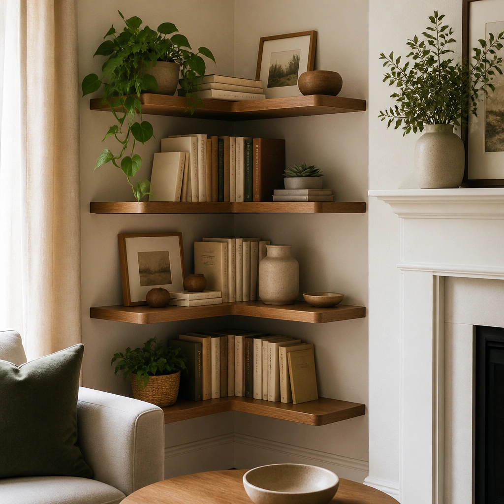 Low-Maintenance Corner Book Shelf Ideas (Aesthetic)