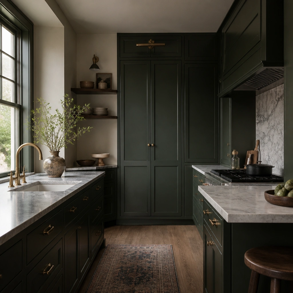 Aesthetic Dark Green Kitchen Cabinets That Look Expensive