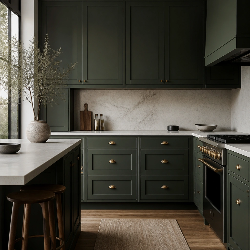 Aesthetic Dark Green Kitchen Cabinets That Look Expensive