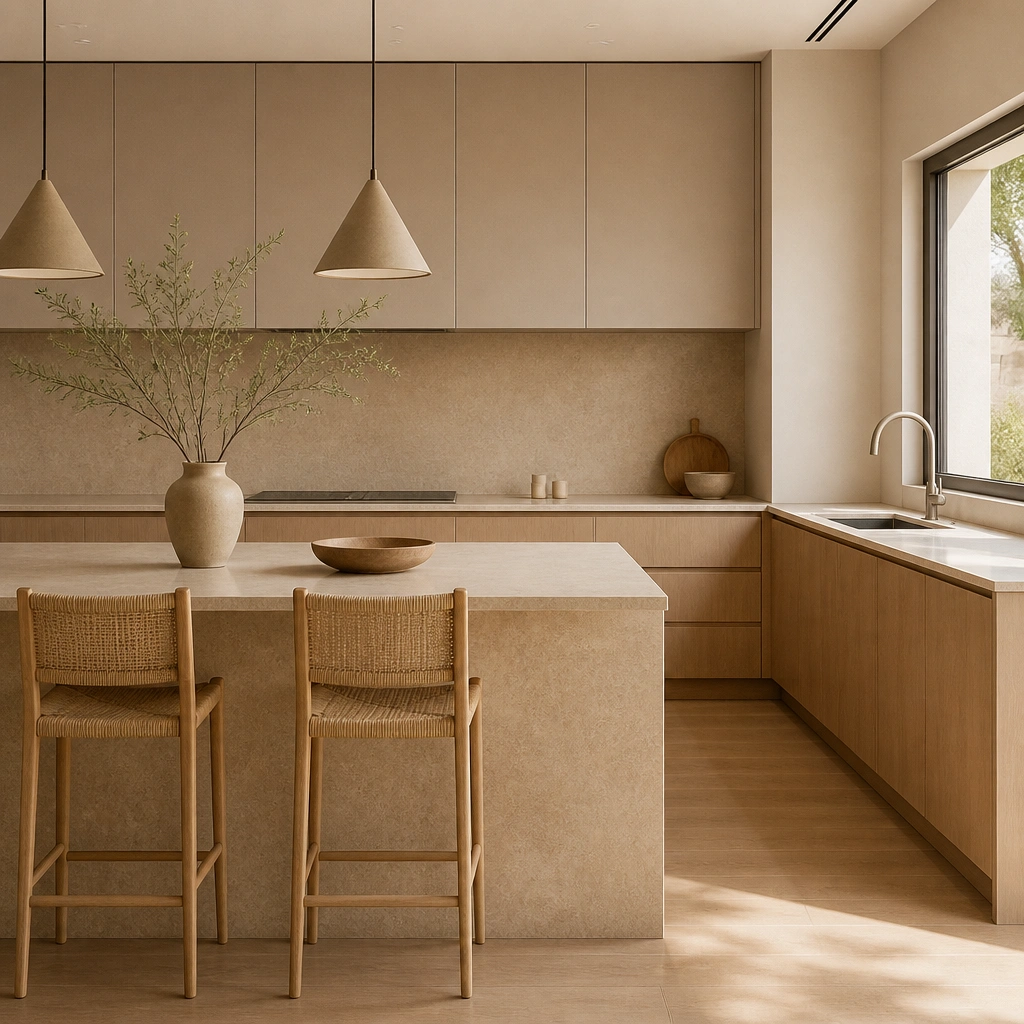Modern Beige Kitchen Ideas (Minimal Style)