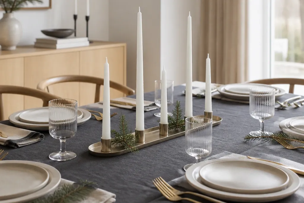 Modern Christmas Table Decorations That Feel Clean