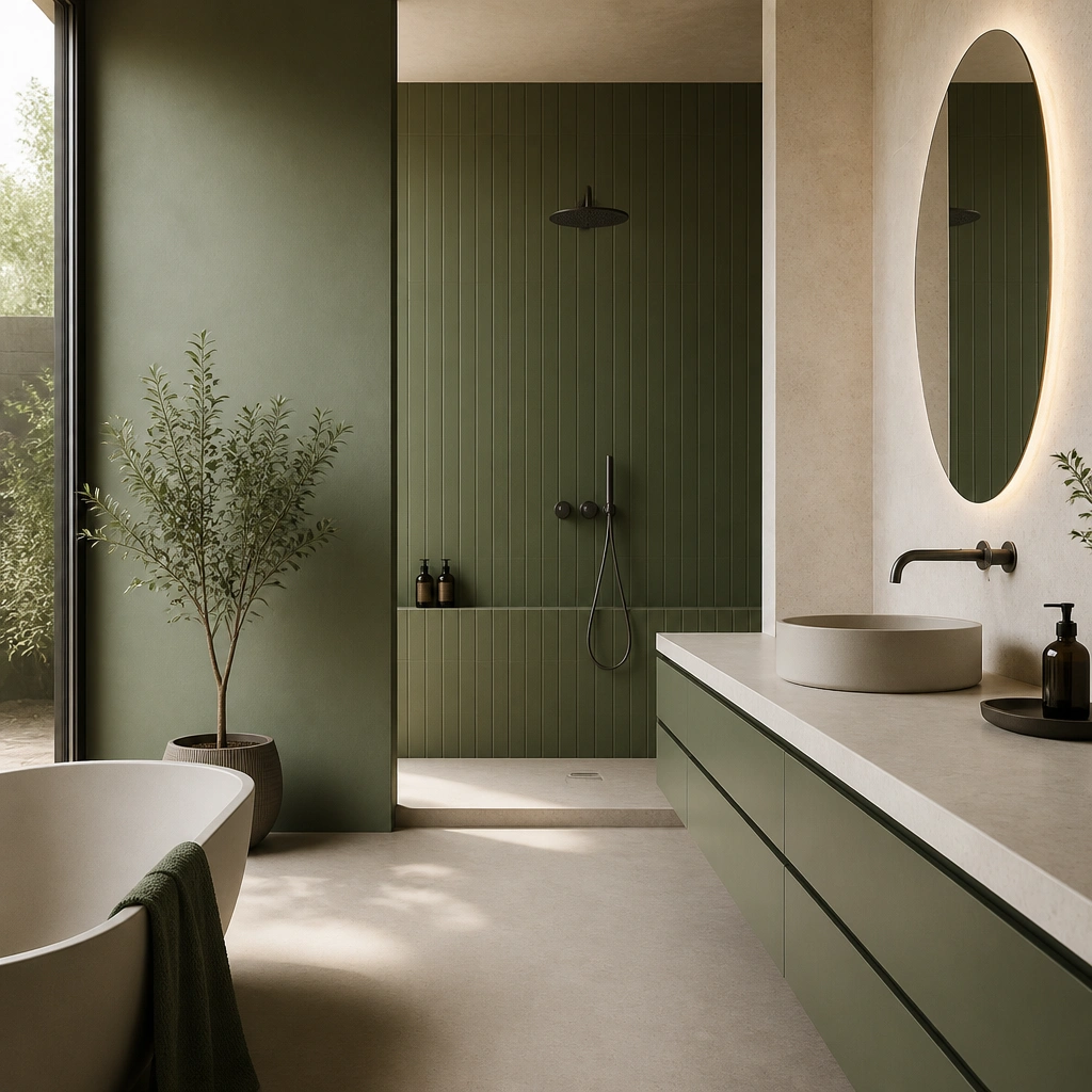 Modern Green Bathroom Ideas (Minimalist Style)