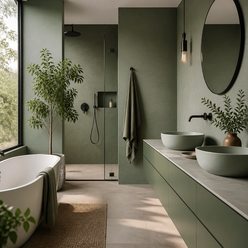 Modern Green Bathroom Ideas (Minimalist Style)