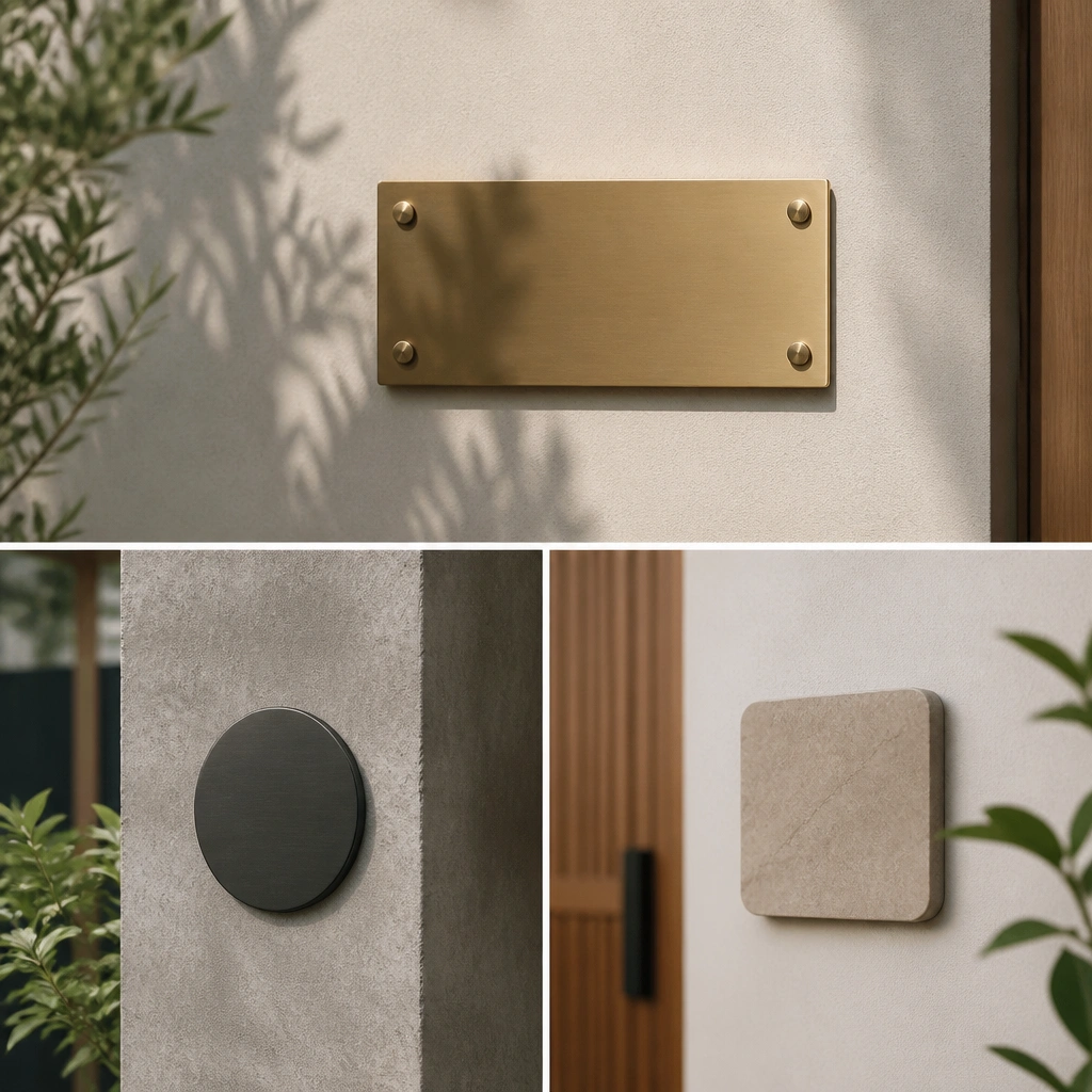 Modern Minimalist Name Plates for Home Ideas