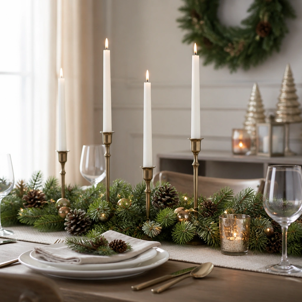 No-Drill Removable Christmas Table Decorations (Renter-Friendly)