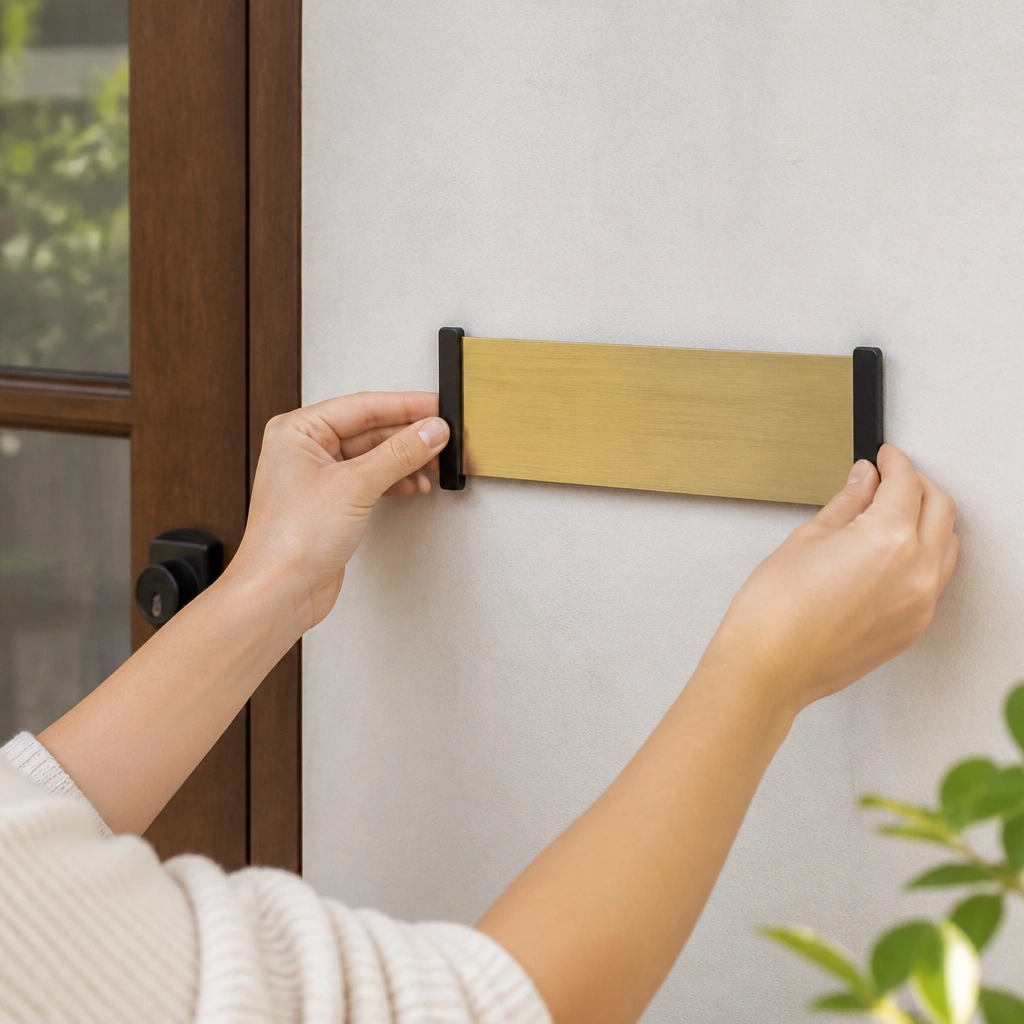 Removable Name Plates for Home (No Drill)