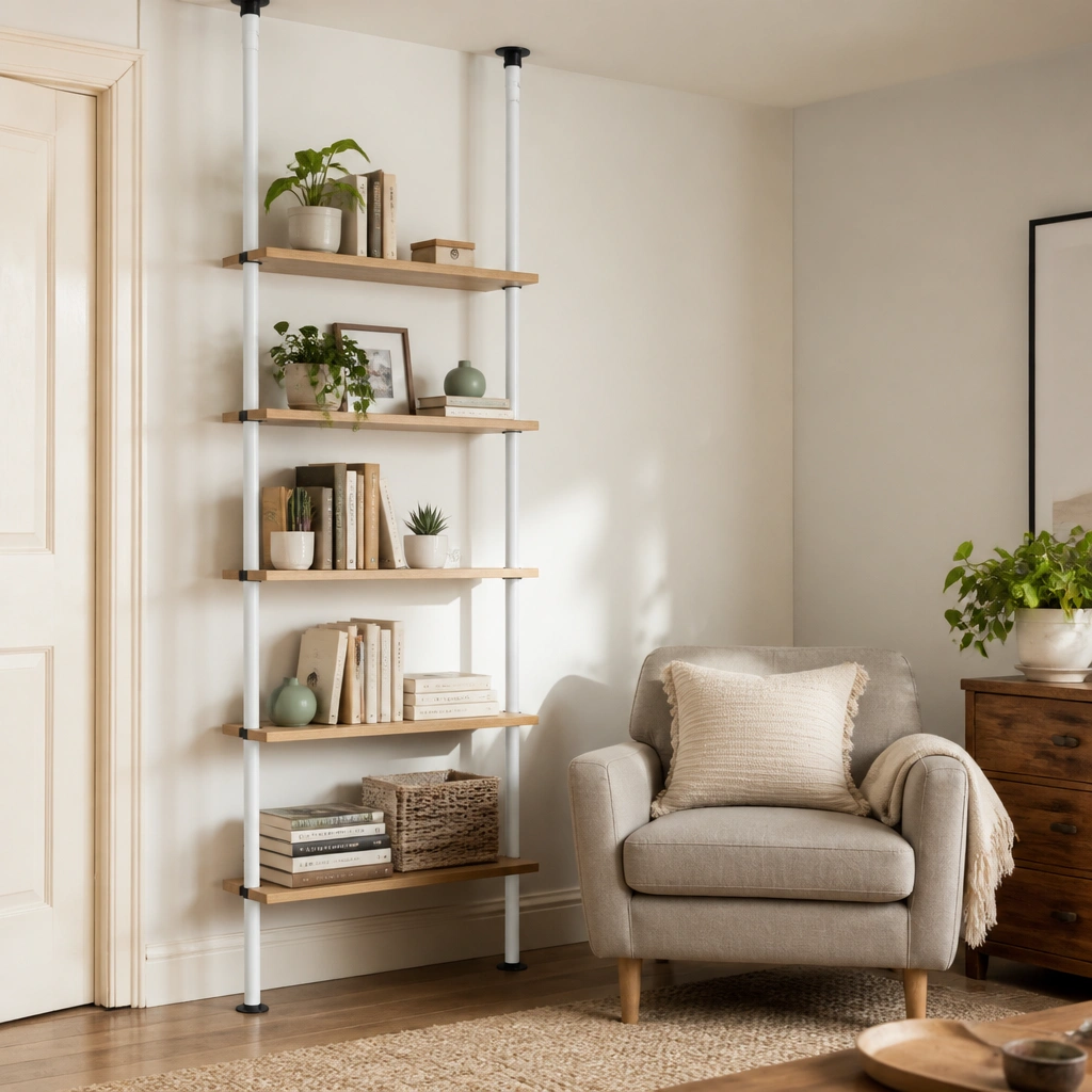 No-Drill, Removable Book Shelf Ideas for Renters