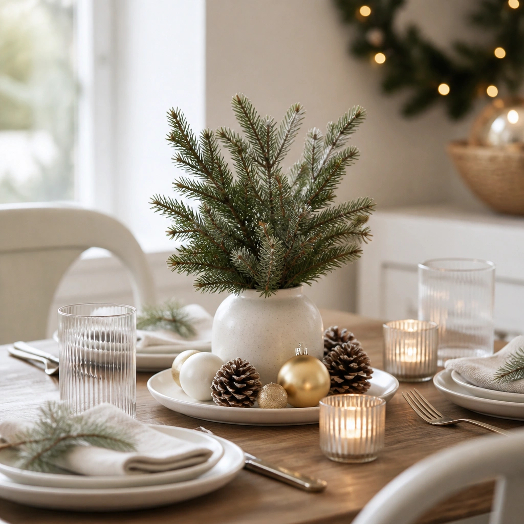 Small Space Christmas Table Decorations for Compact Tables