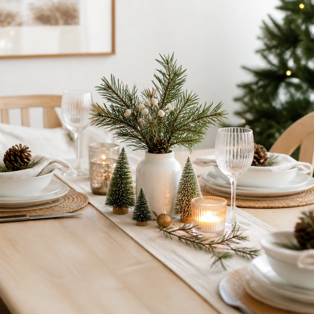 Small Space Christmas Table Decorations for Compact Tables