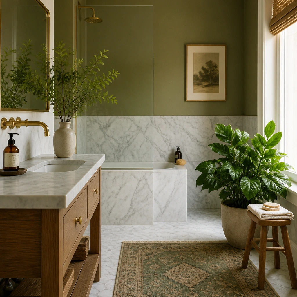 Year-Round Green Bathroom Ideas